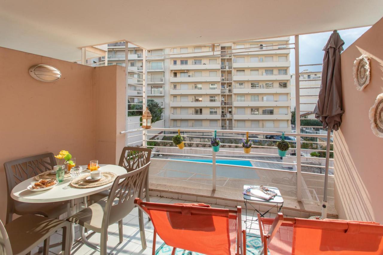 C1 Clemenceau Pool Balcony Bath Ac 2Mins Walk To Sand Beach คานส์ ภายนอก รูปภาพ